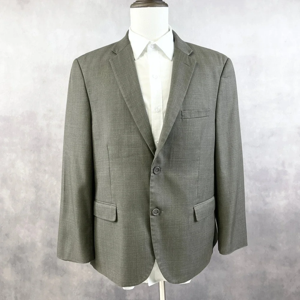 Caravelli Collezione Mens Blazer 42S Gray Two Button‎ Sport Coat Heritage Office